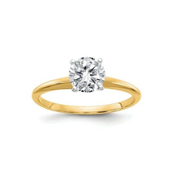 Y Engagement Ring In 14k Yellow Gold