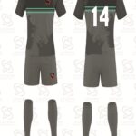 High-quality sublimated American rugby jersey with custom team logo and player number