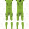 Custom sublimated American football uniform with team logo, player name, and number in premium performance fabric.