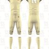 Professional sublimated American football jersey with custom team colors, logo, player name, and num