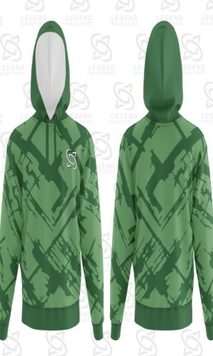 Wholesale custom team hoodies featuring embroidered logos and personalized player names.