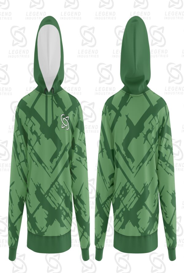 Wholesale custom team hoodies featuring embroidered logos and personalized player names.